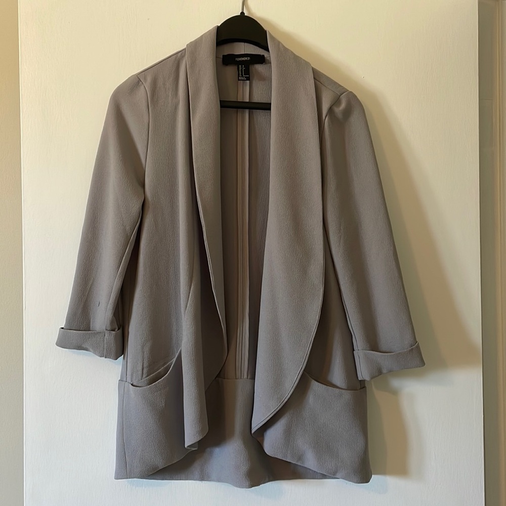 Forever 21 Grey Oversized Blazer